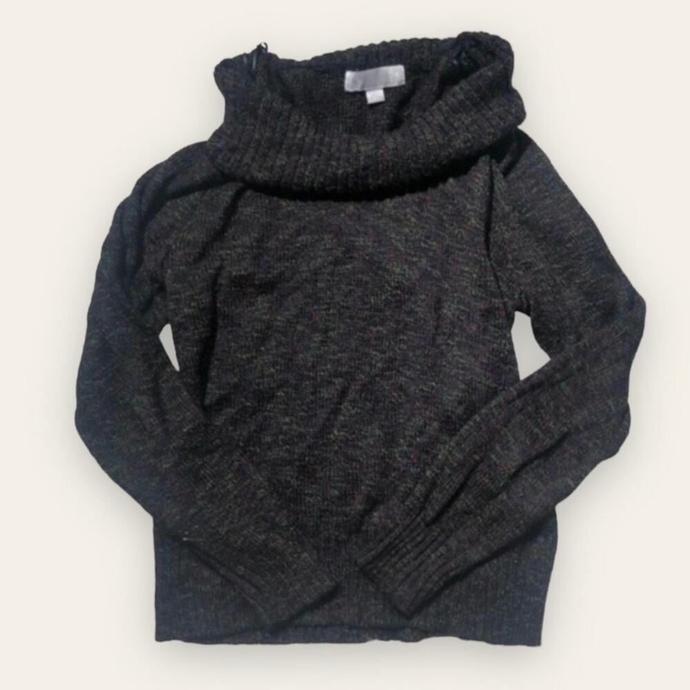 Emily Rose Black Turtleneck with Colorful Speckles
